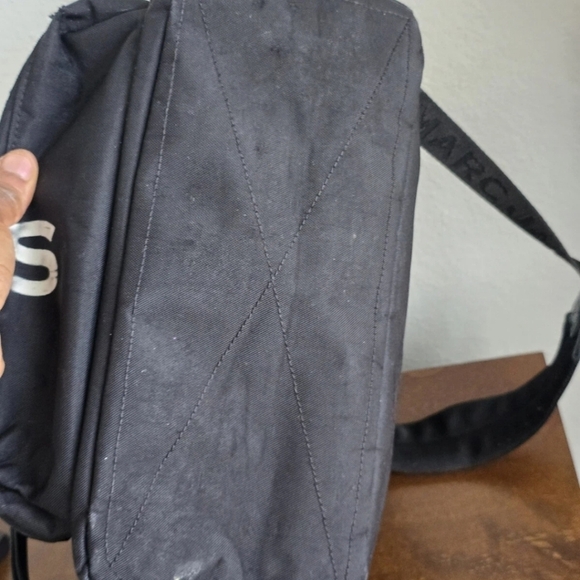 Marc Jacobs Black Canvas Logo Backpack with Silver Hardware - Picture 7 of 14